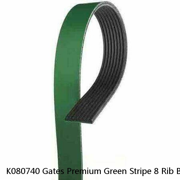 K080740 Gates Premium Green Stripe 8 Rib Belt 74 5/8